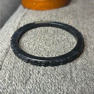 Wuji Jadeite Carved Bangle Bracelet